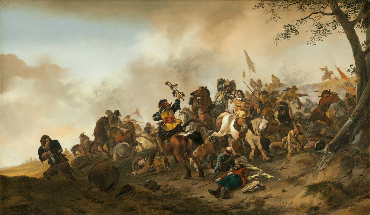 Battle Scene, c.1645-6 by Philips Wouwerman