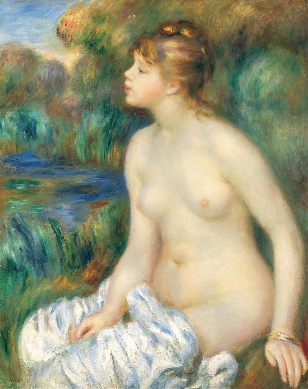 Bather by Pierre Auguste Renoir