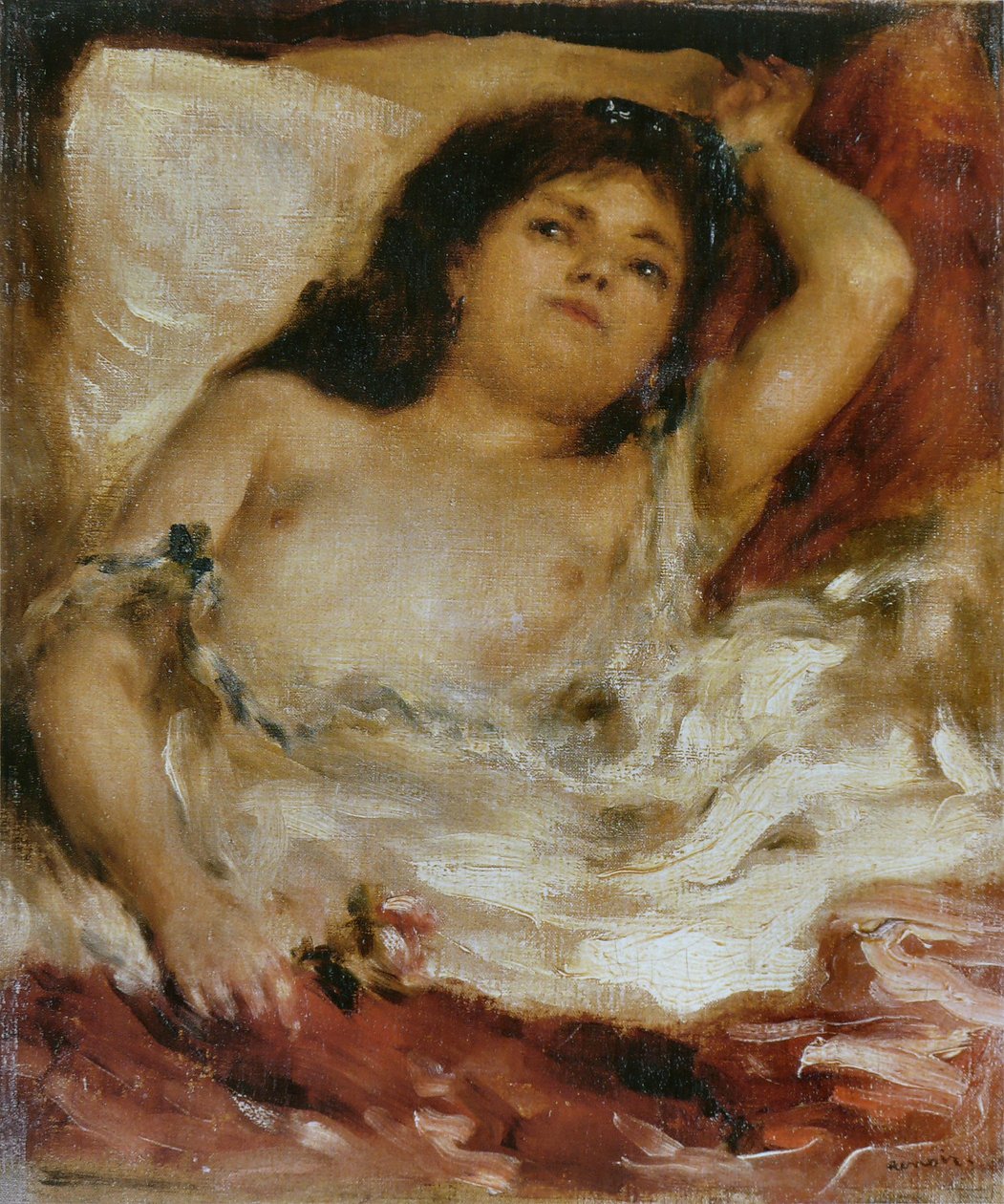 Half-Naked Woman Lying Down by Pierre Auguste Renoir