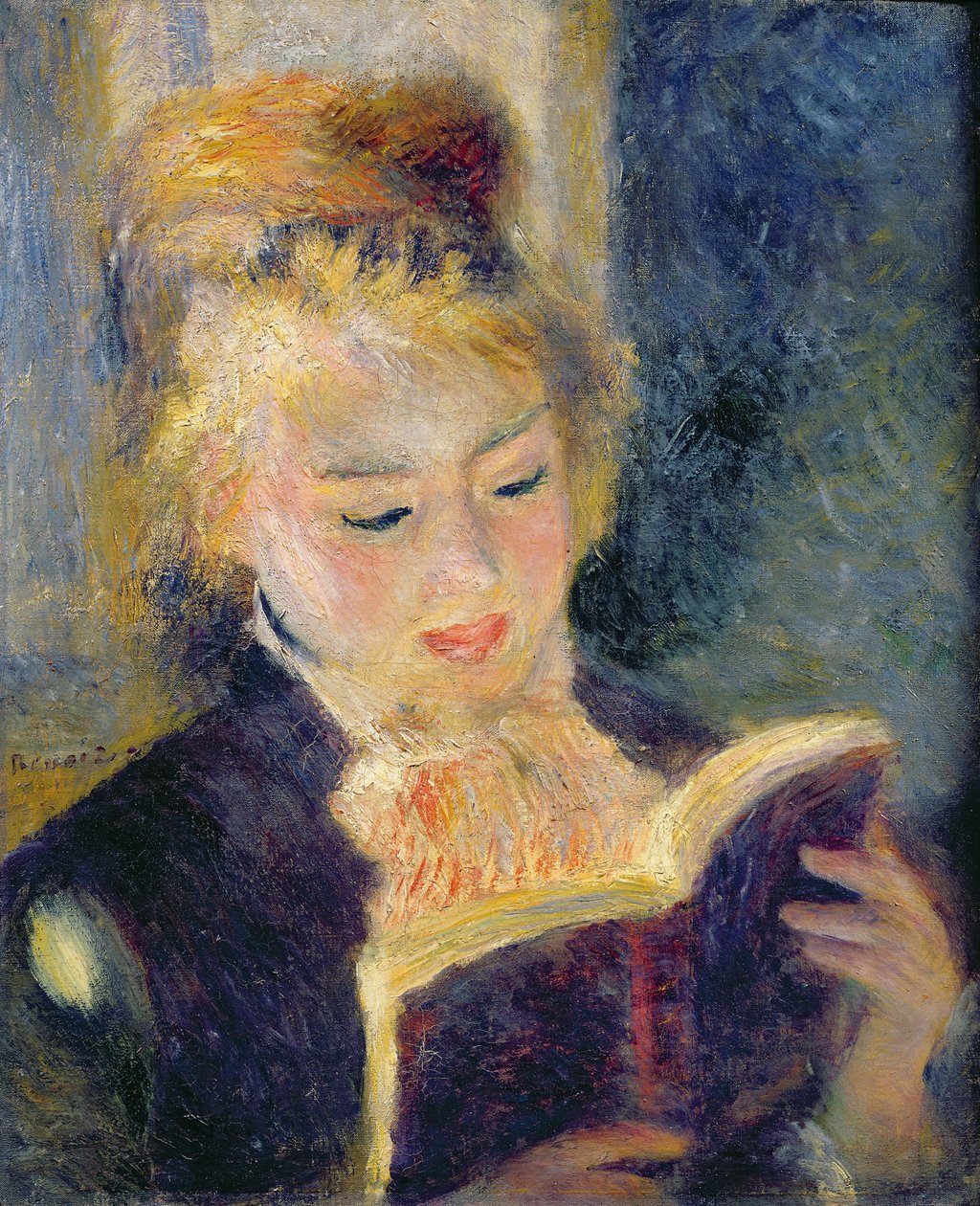 Girl Reading, 1874 by Pierre Auguste Renoir