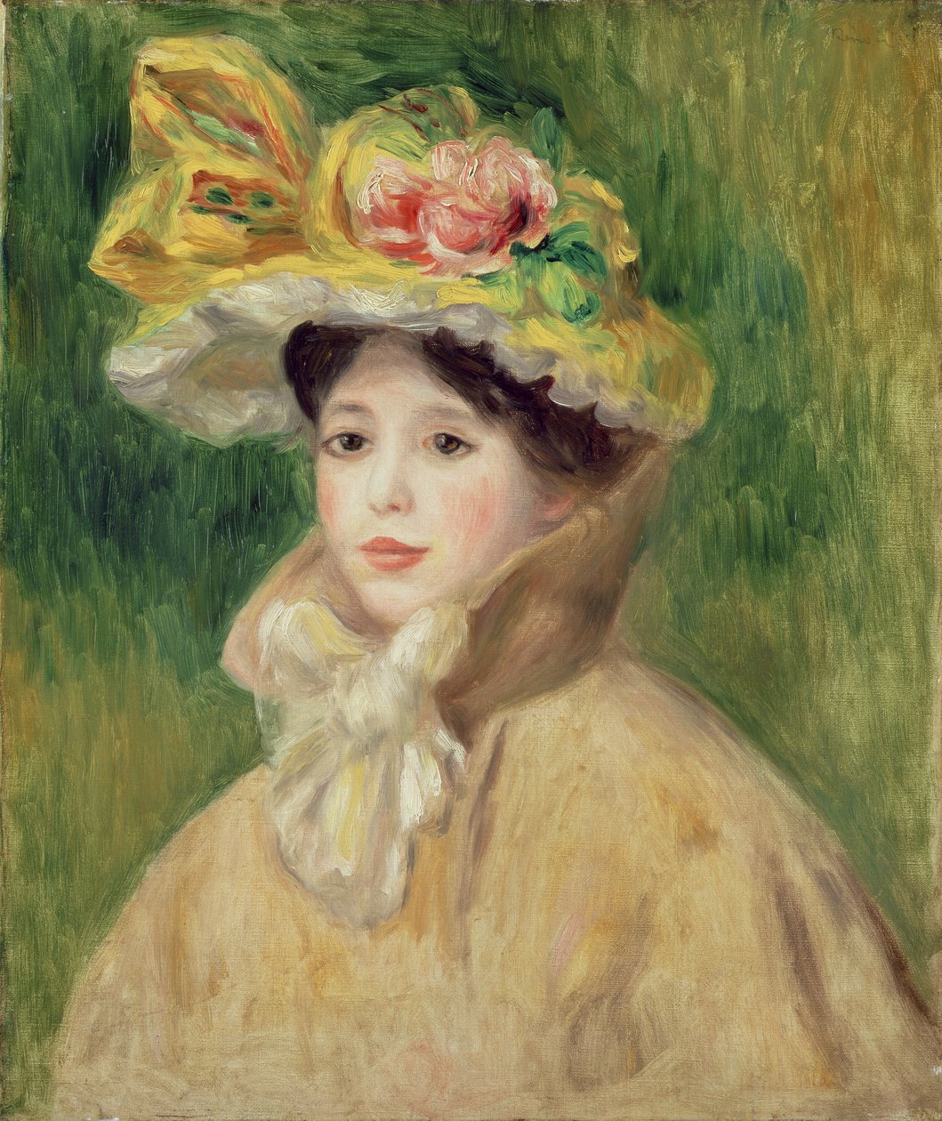 Girl with Yellow Cape by Pierre Auguste Renoir