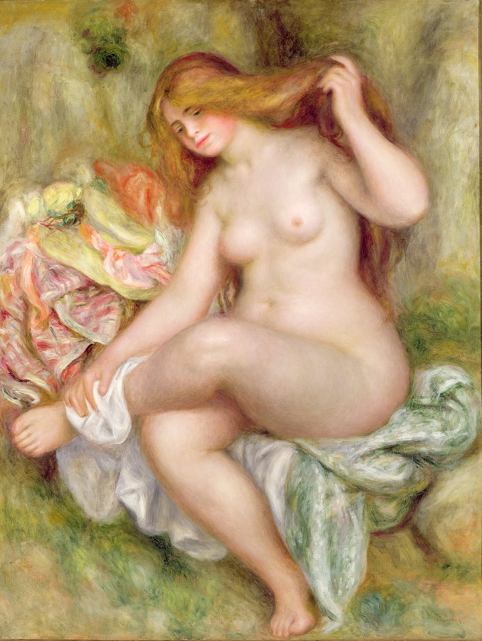 Seated Bather by Pierre Auguste Renoir