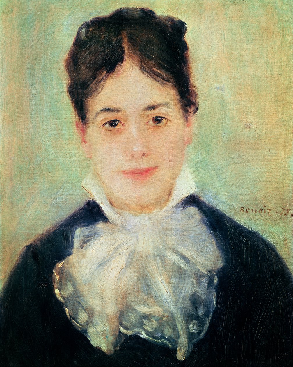 Woman Smiling, 1875 by Pierre Auguste Renoir