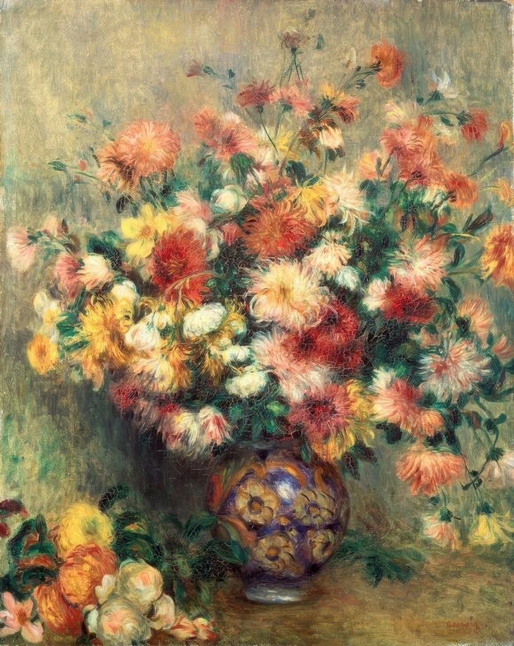 The Dahlias by Pierre Auguste Renoir