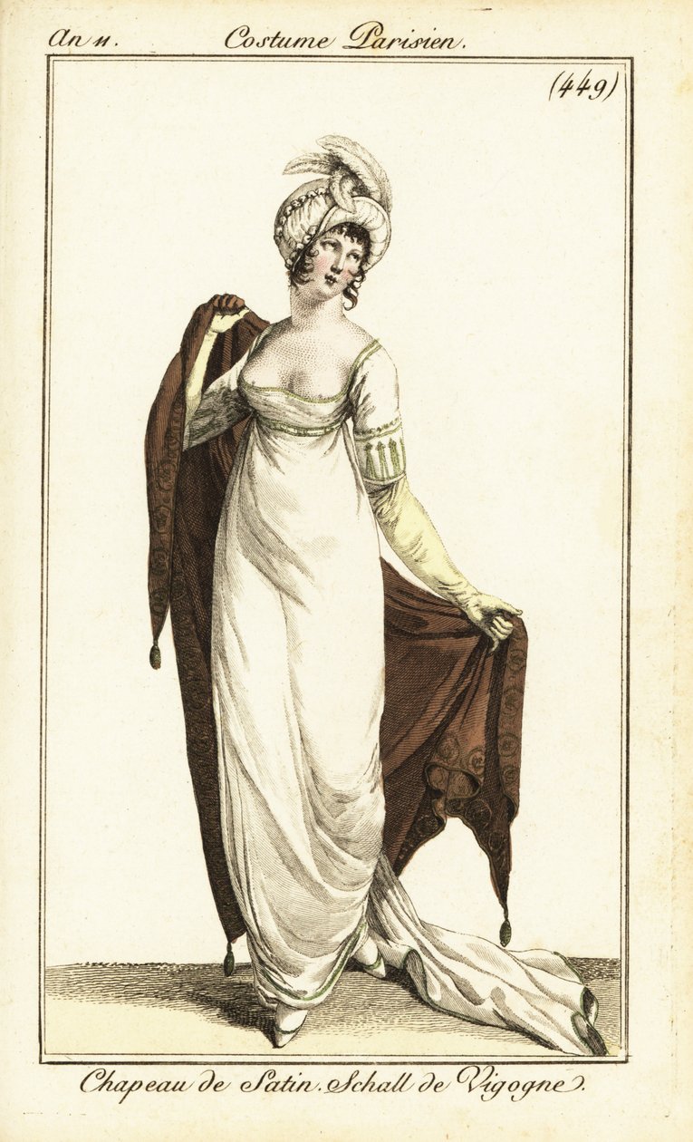 Merveilleuse in opera gown, Paris by Pierre Charles Baquoy