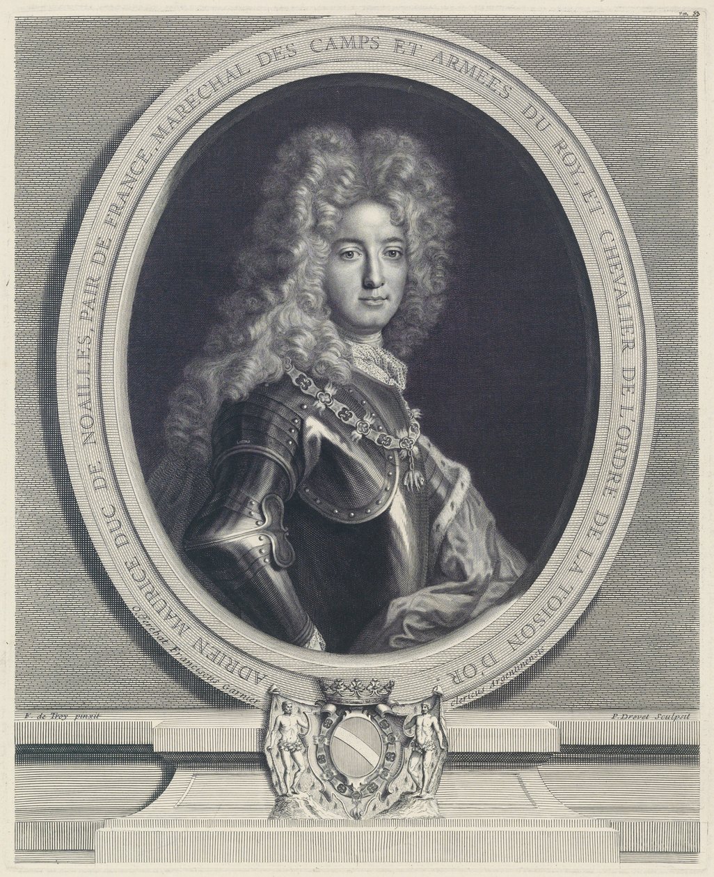 Adrien Maurice, Duke of Noailles by Pierre Drevet