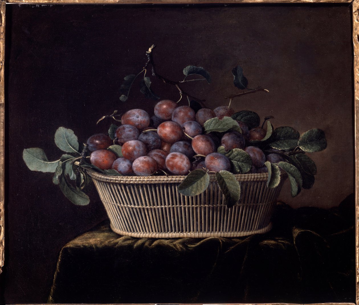 Basket of Plums by Pierre Dupuis
