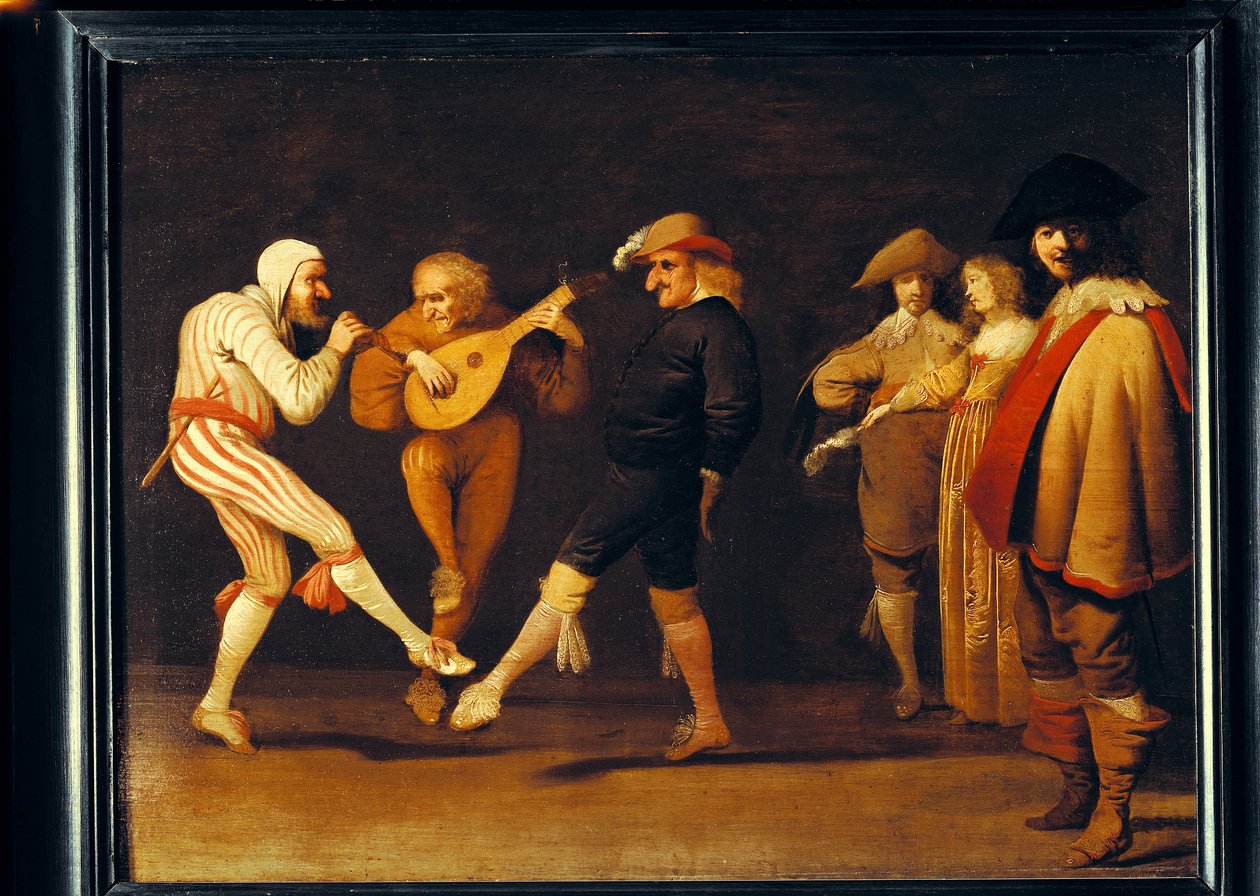 Farce Actors Dancing by Pieter Jansz. Quast