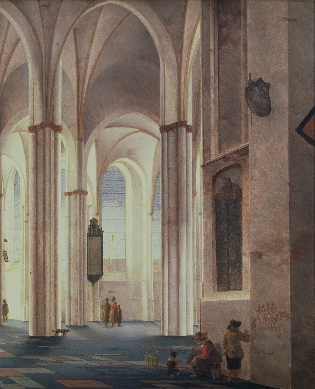 The Interior of the Buurkerk at Utrecht by Pieter Janszoon Saenredam