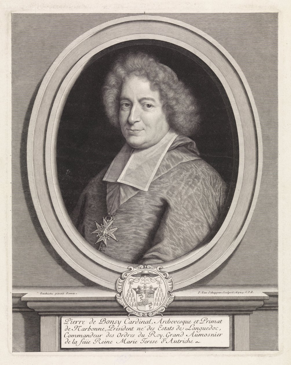 Portrait of Pierre de Bonzi by Pieter van Schuppen