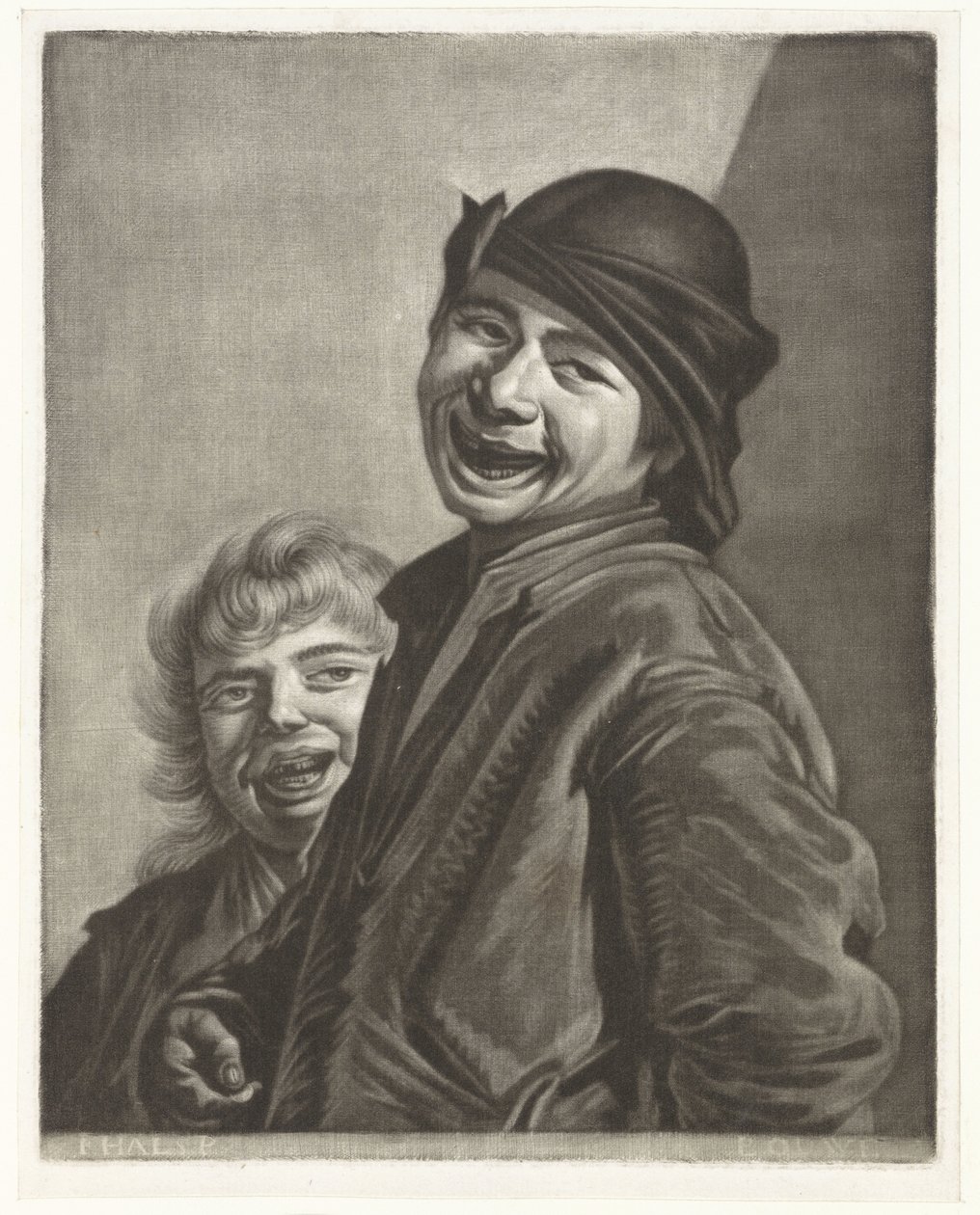 Two laughing boys by Pieter Louw