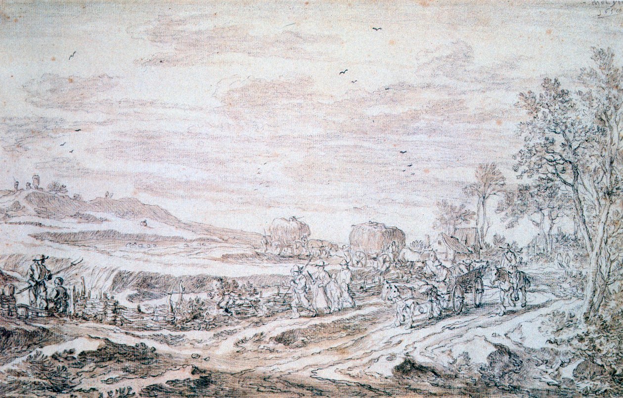 Landscape with Reapers by Pieter Molijn