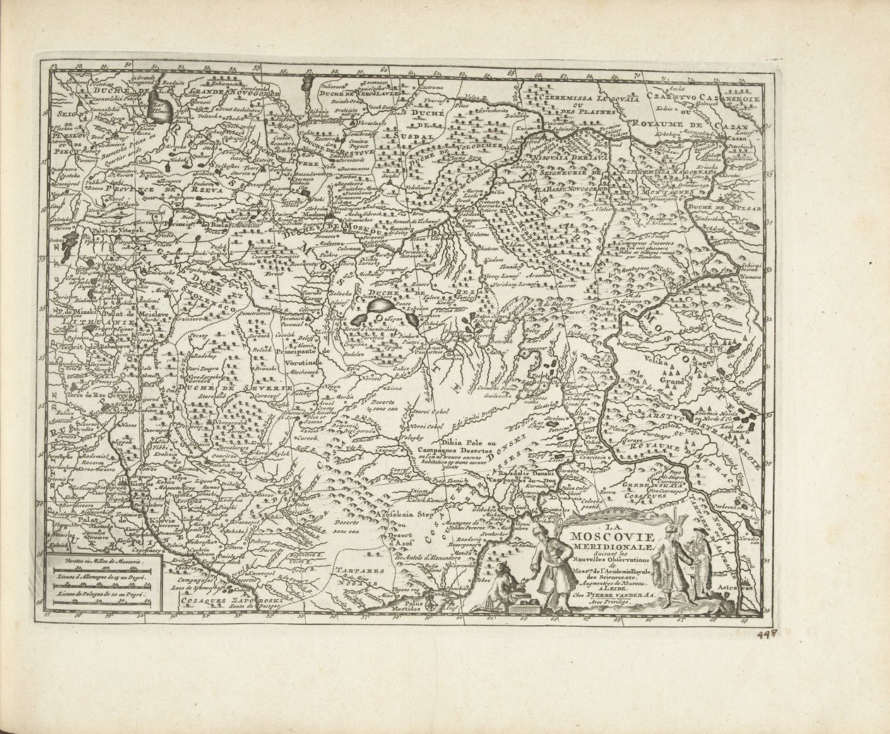 Map of Moscovia by Pieter Van der Aa