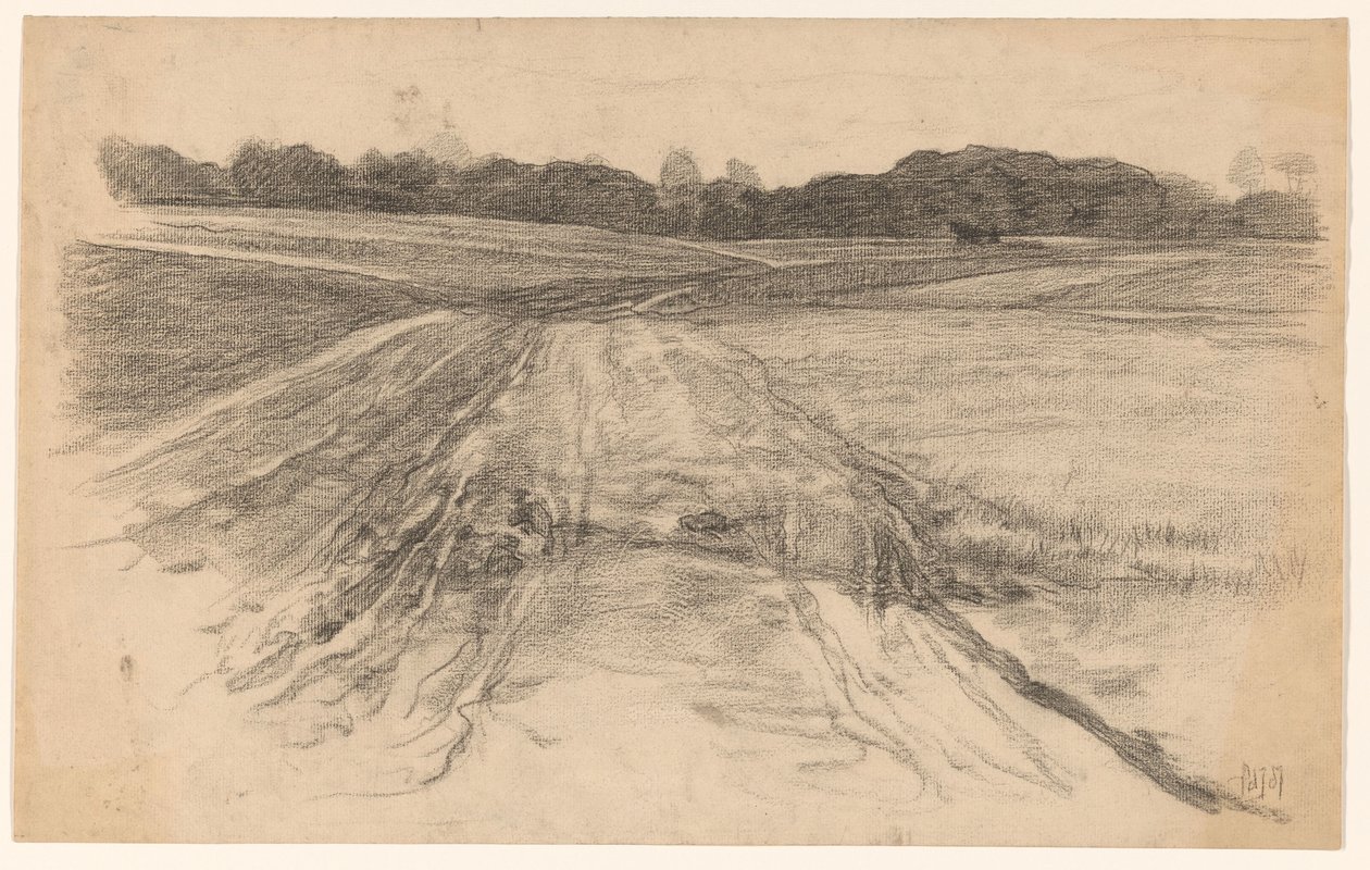 Country Road through the Open Field by Pieter de Josselin