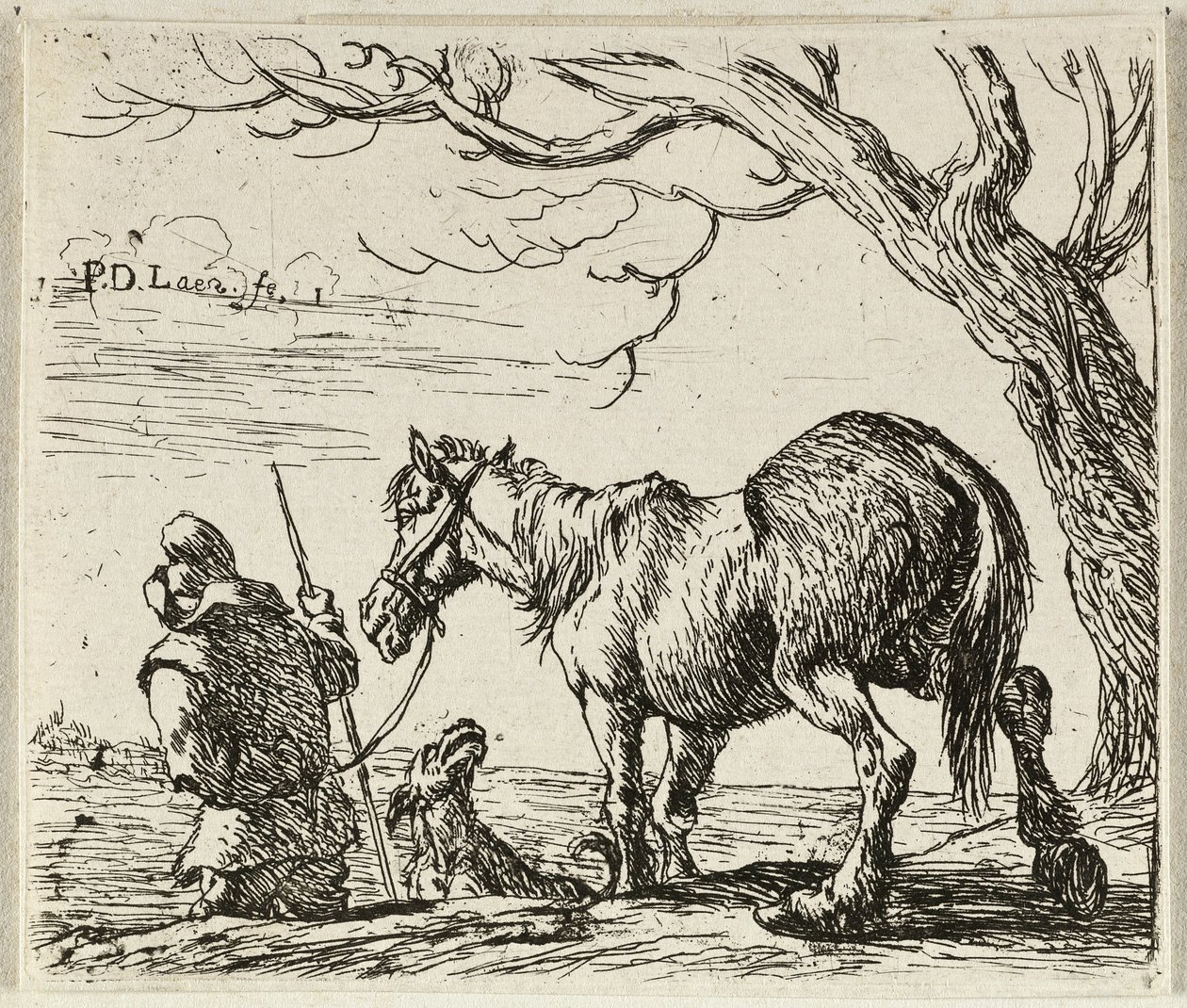 Farmer with Horse by Pieter van Laer