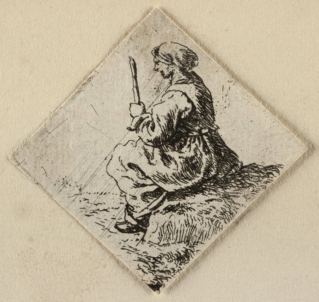 Sitting Woman by Pieter van Laer