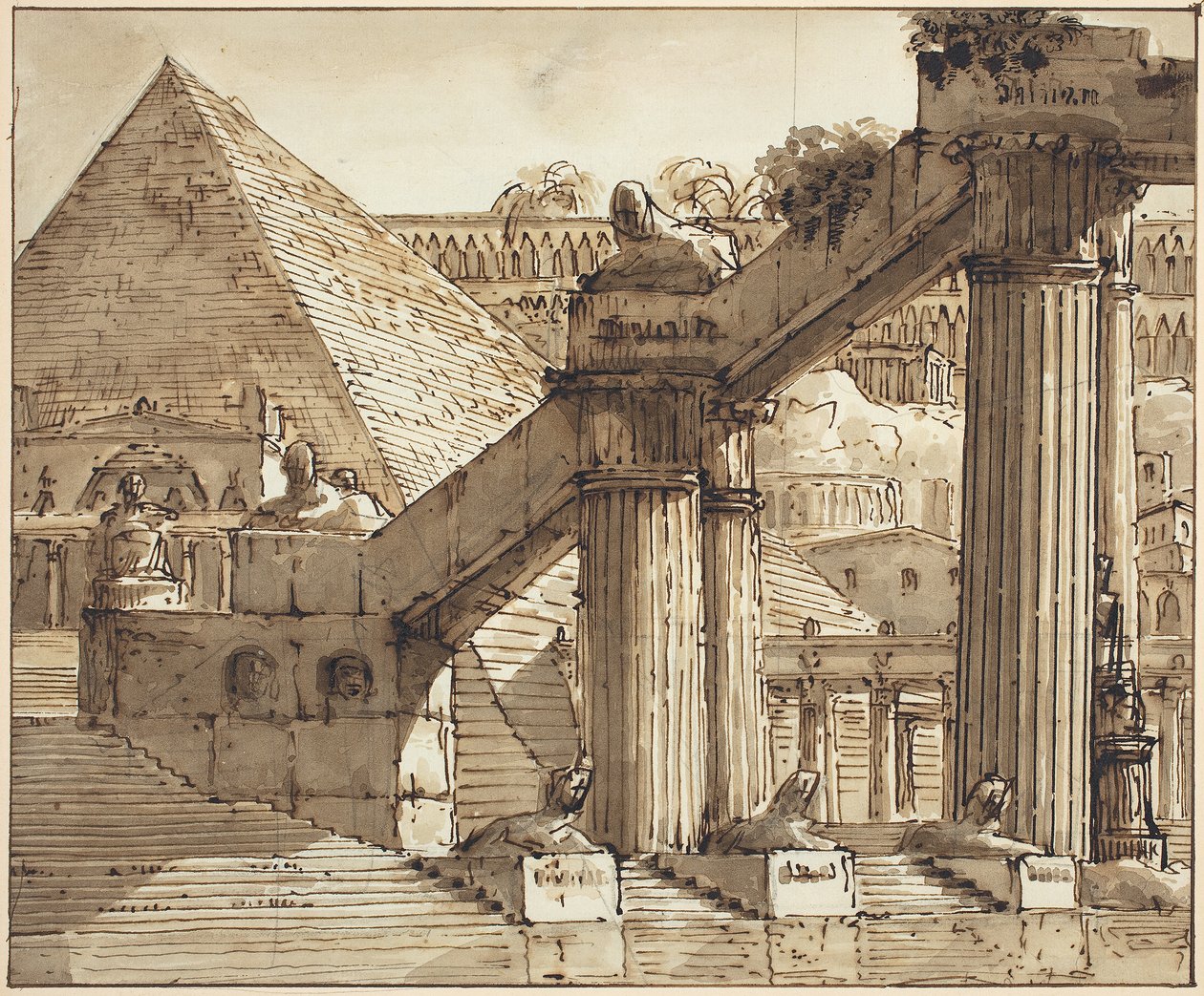 Egyptian Stage Design by Pietro Gonzaga