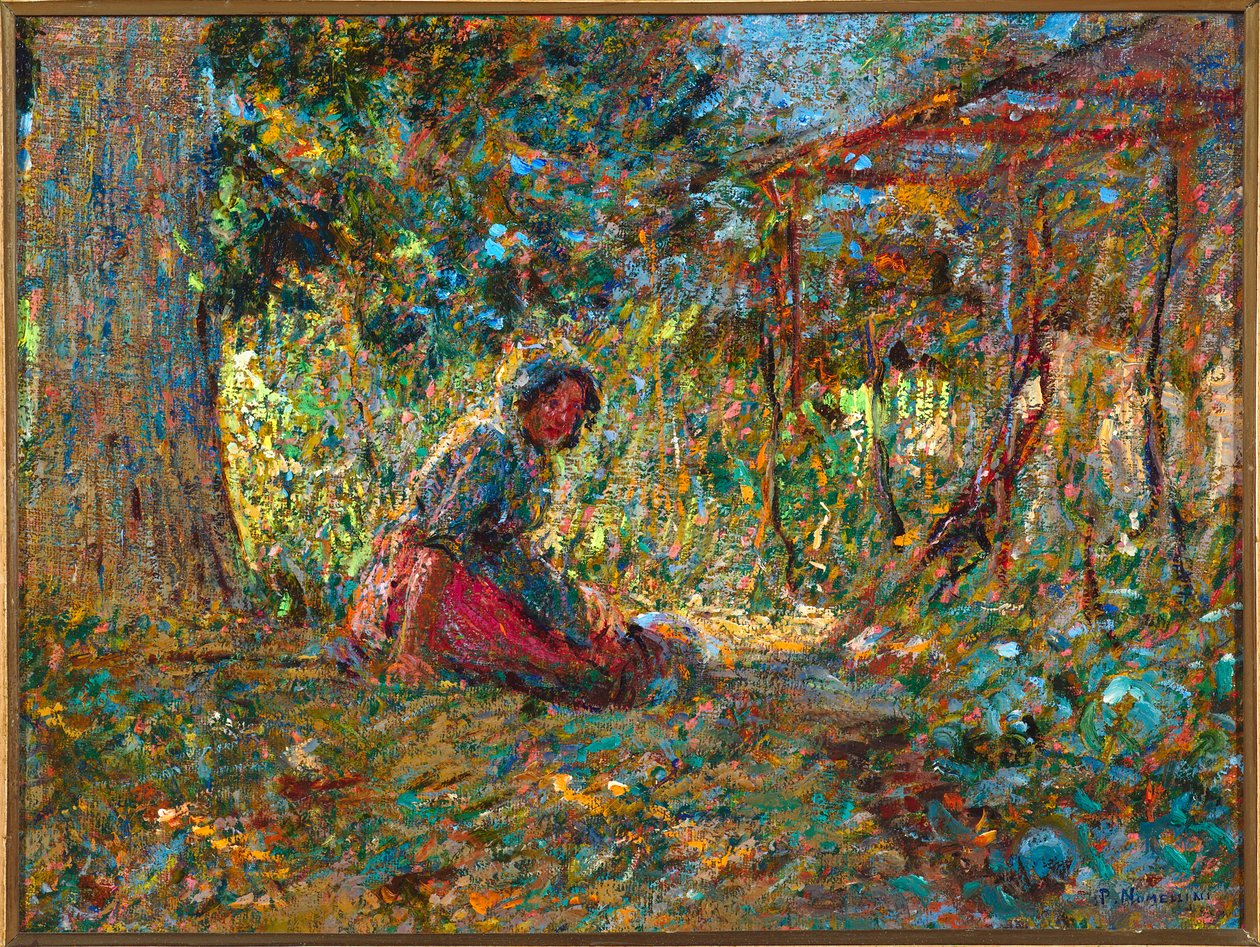 In the Garden by Plinio Nomellini