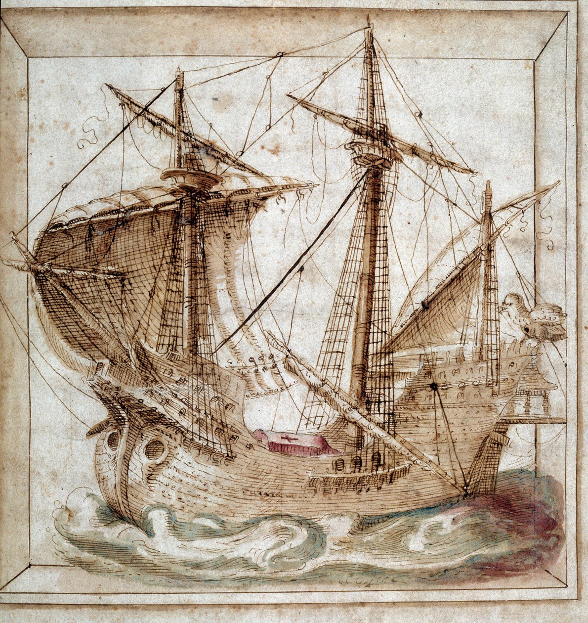 Caravelle. Portuguese manuscript by Portuguese School