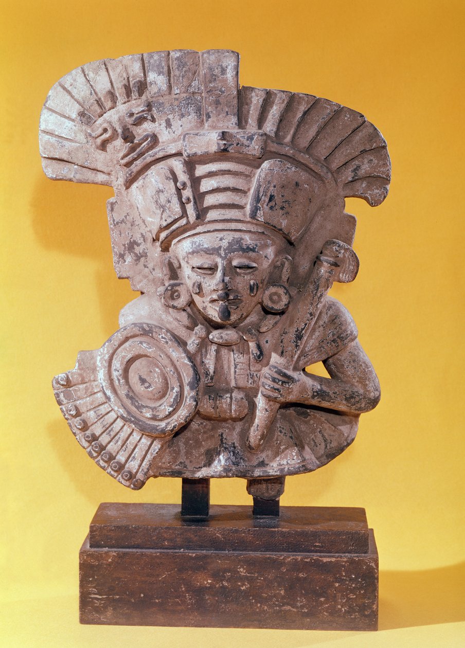 Figure of a Warrior in Parade Costume, Zapotec by Pre Columbian