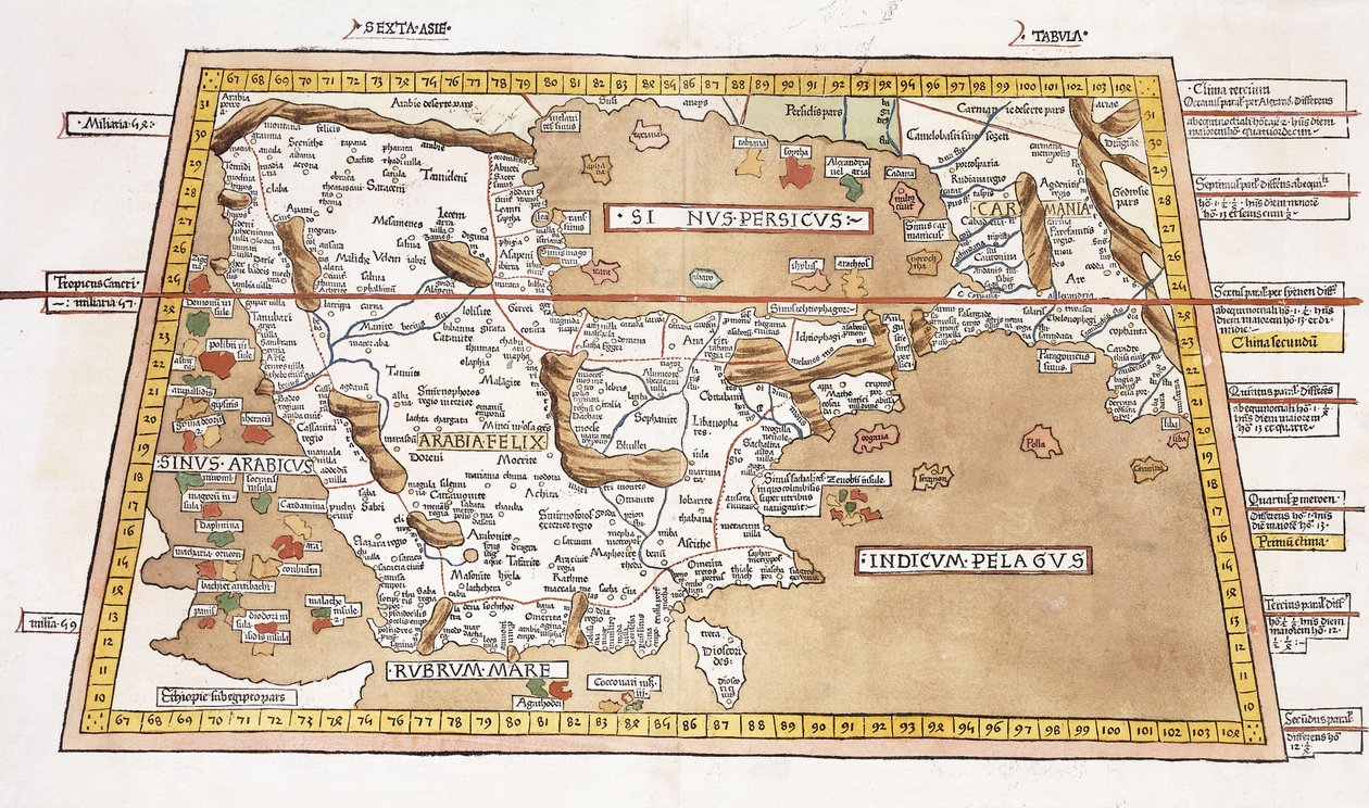 Sexta Asie Tabula by Ptolemy