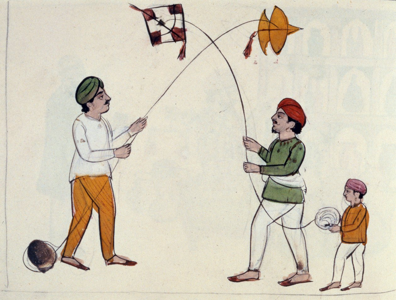 Flying Kites by Punjabi School