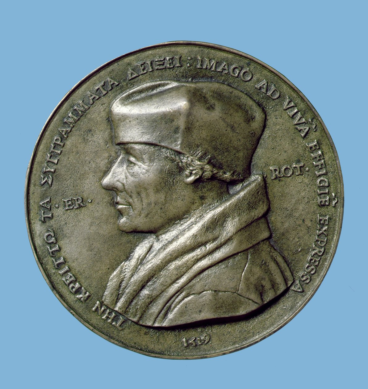 Portrait Medallion of Erasmus (14656-1530) 1519 (obverse) by Quentin Massys or Metsys