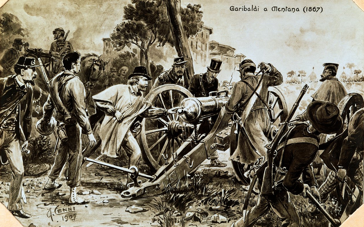 Garibaldi at Mentana by Quinto Cenni