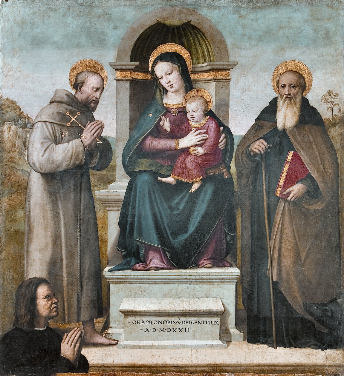 Madonna Enthroned with Child and Saints by Raffaello Piccinelli