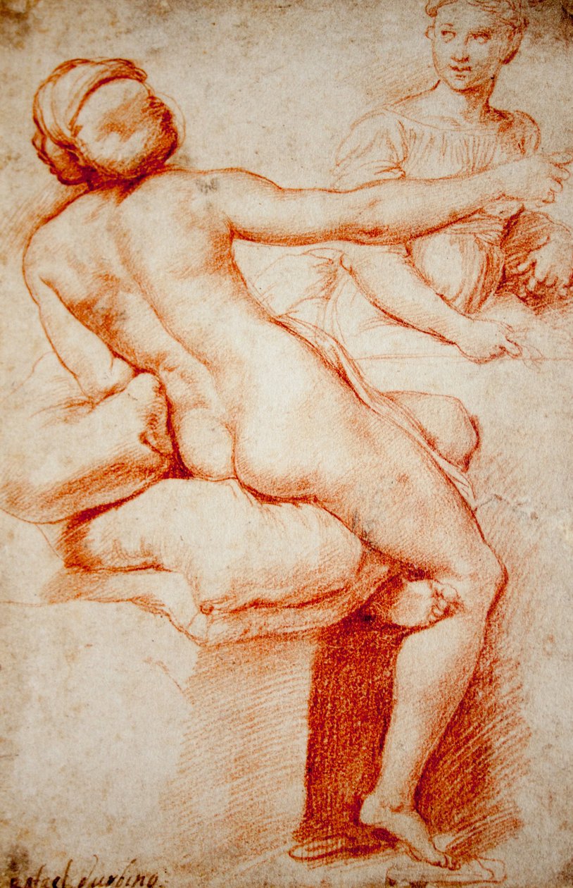 Study for Two Female Figures by Raffaello Sanzio Raphael