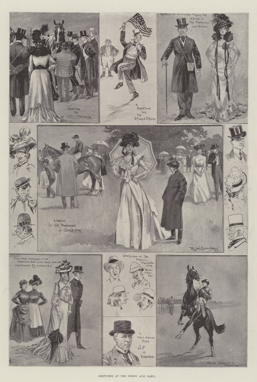 Sketches at the Derby and Oaks by Ralph Cleaver