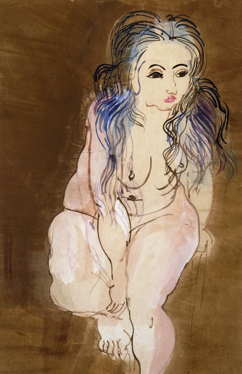 Nude Woman Seated by Raoul Dufy