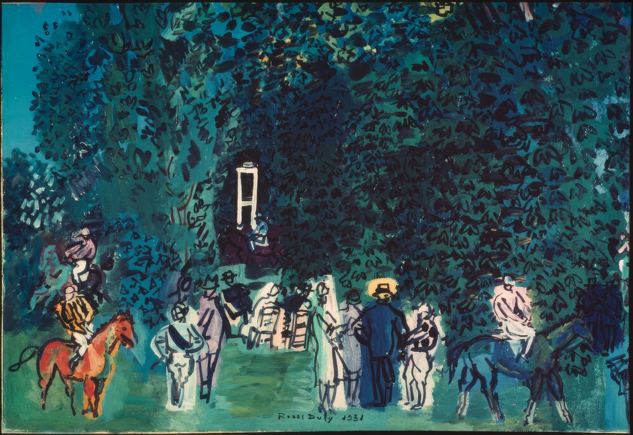 The Deauville Paddock by Raoul Dufy