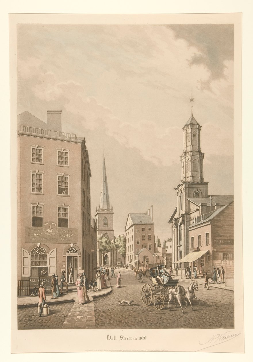 Wall Street in 1820 by Raoul Varin