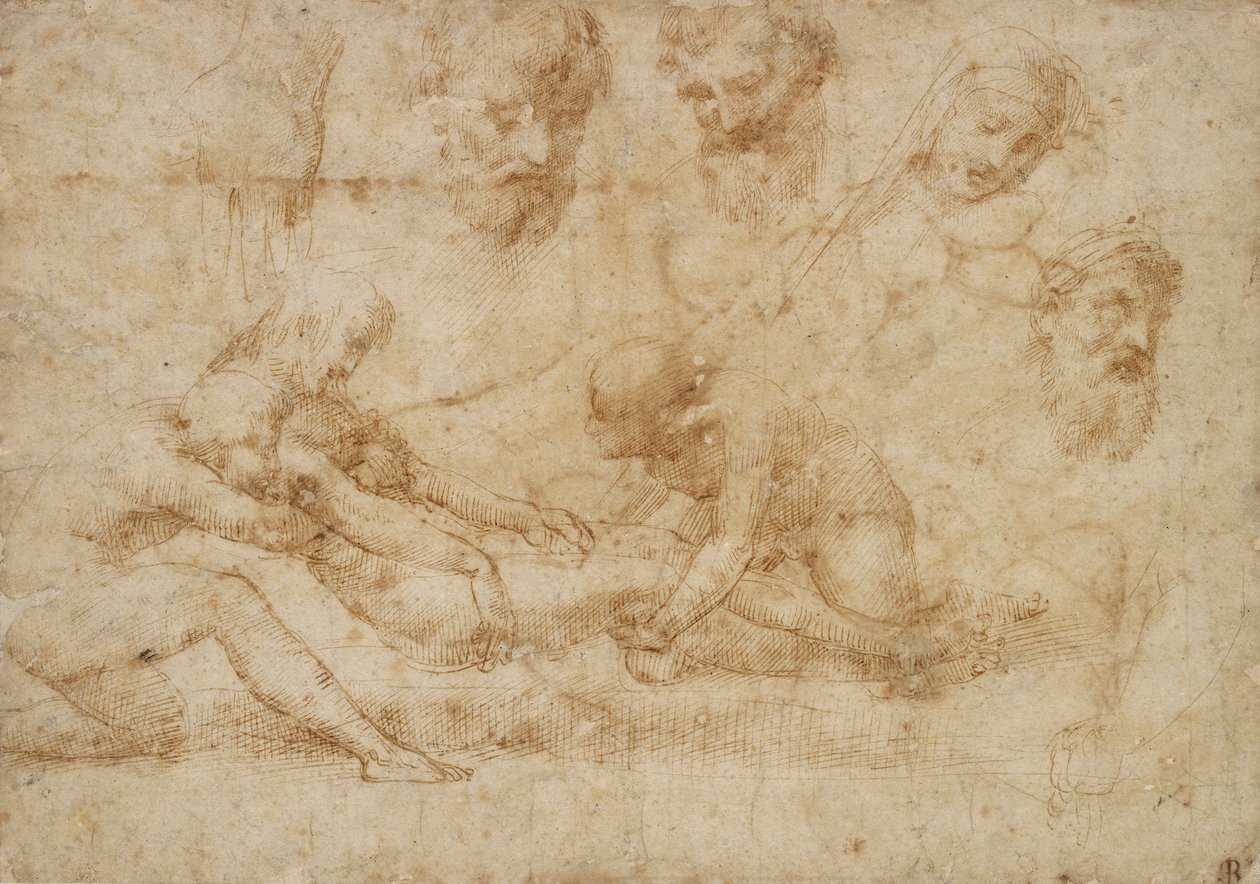 Studies for a Deposition by Raphael