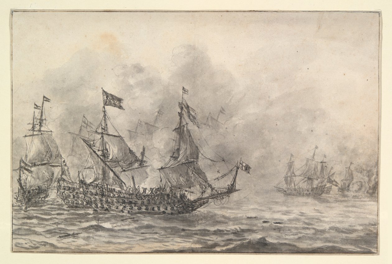 Naval Battle by Reinier Nooms