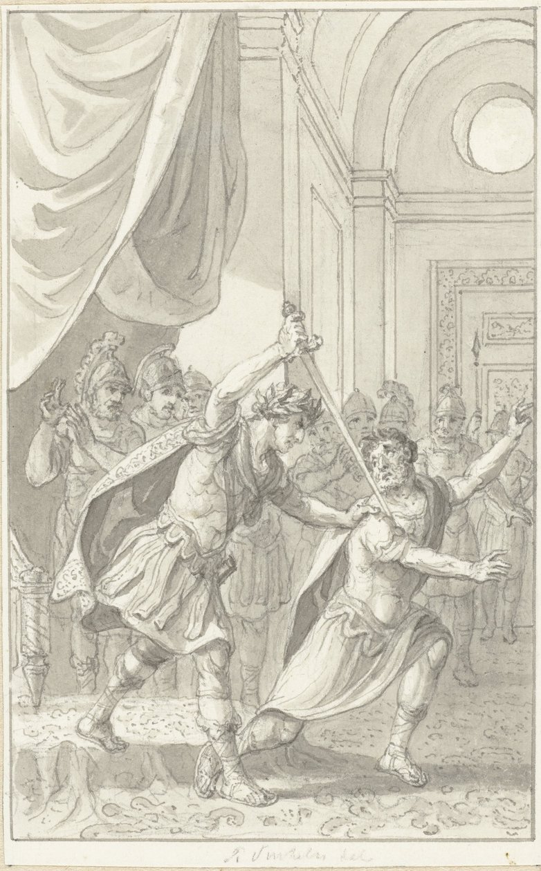 Emperor Diocletian Murders Aper by Reinier Vinkeles (I)