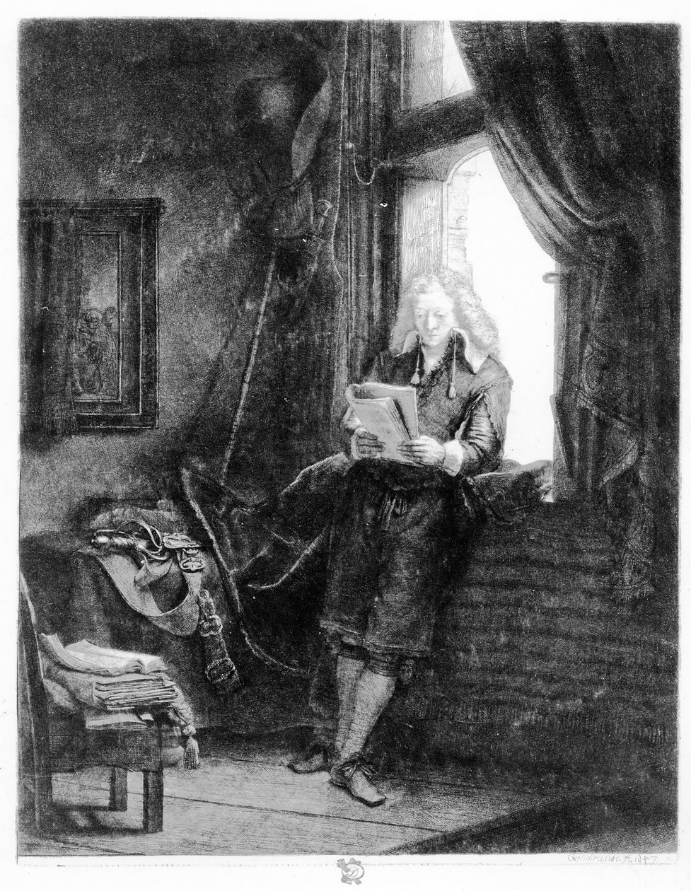 Jan Six, 1647 by Rembrandt van Rijn