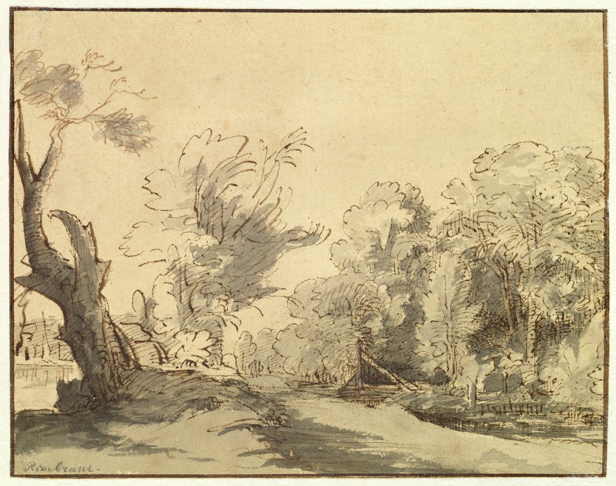Landscape by Rembrandt van Rijn