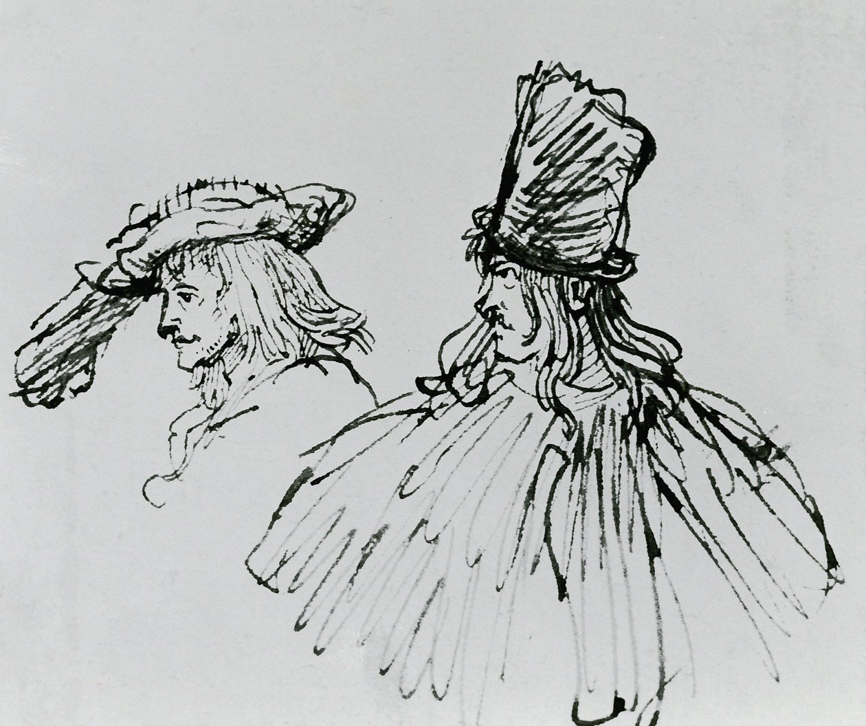 Two Actors by Rembrandt van Rijn