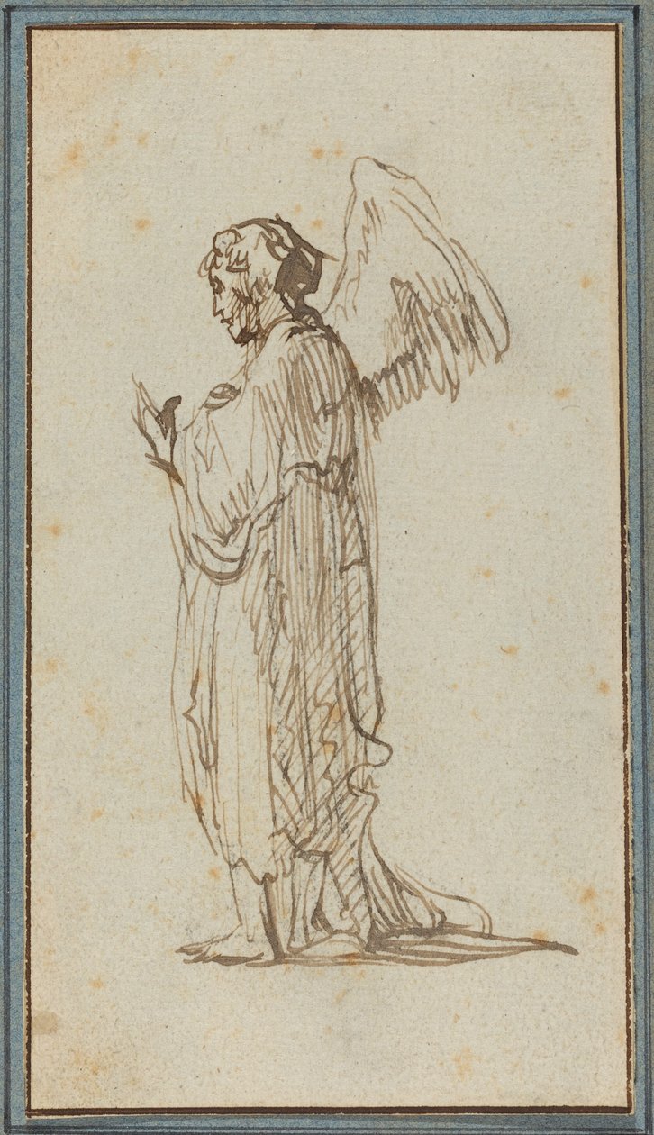 Angel Standing by Rembrandt van Rijn