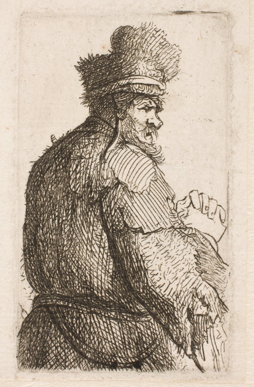 Old Man Seen from Behind by Rembrandt van Rijn