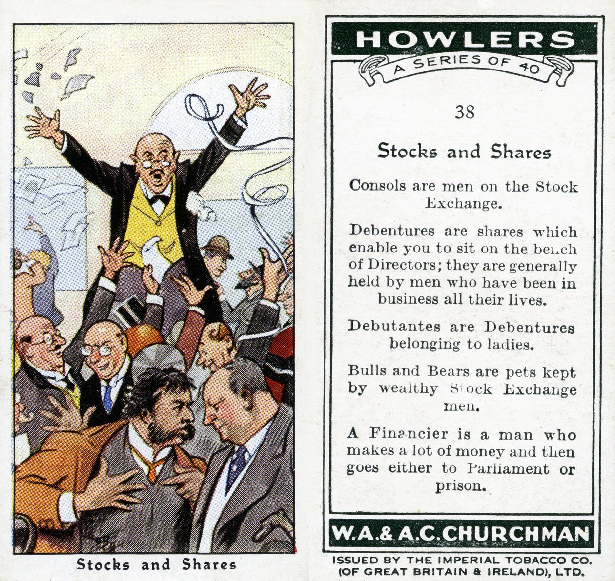 Stocks and Shares, 1936 by René Bull