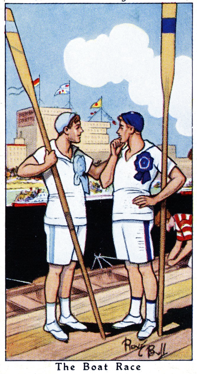 The Boat Race, 1936 by René Bull