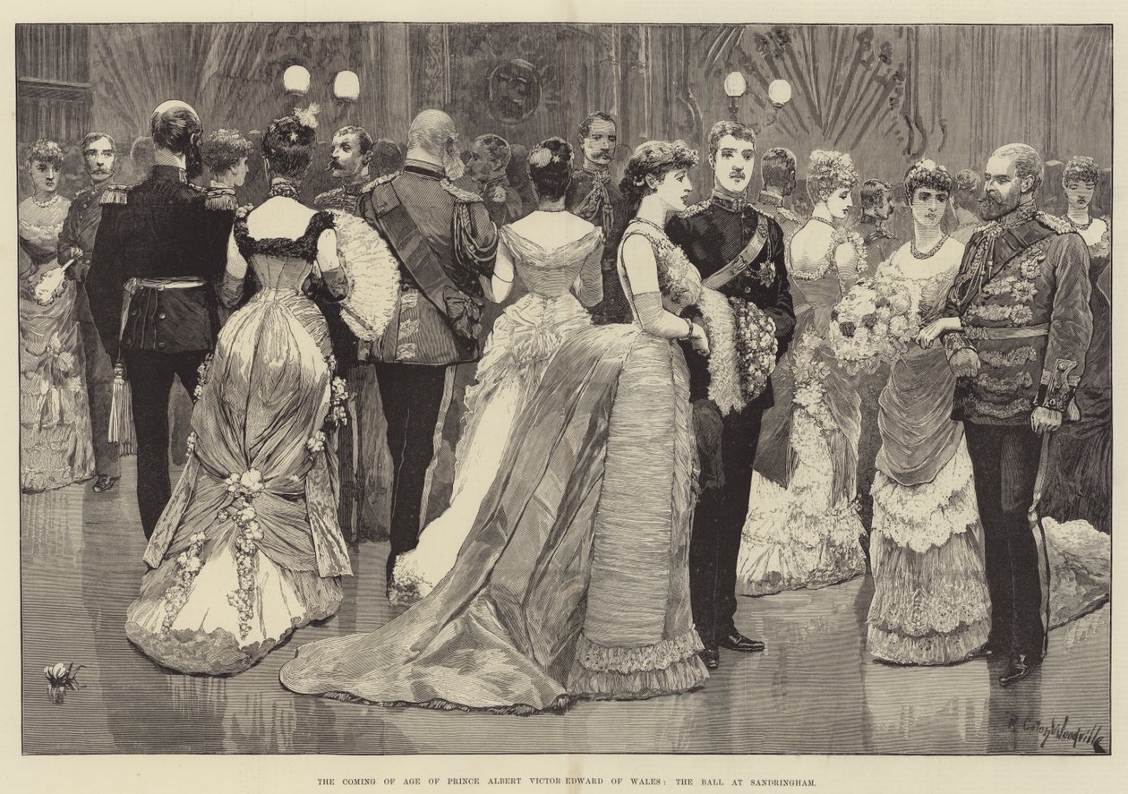 The Coming of Age of Prince Albert Victor Edward of Wales, the Ball at Sandringham by Richard Caton Woodville junior