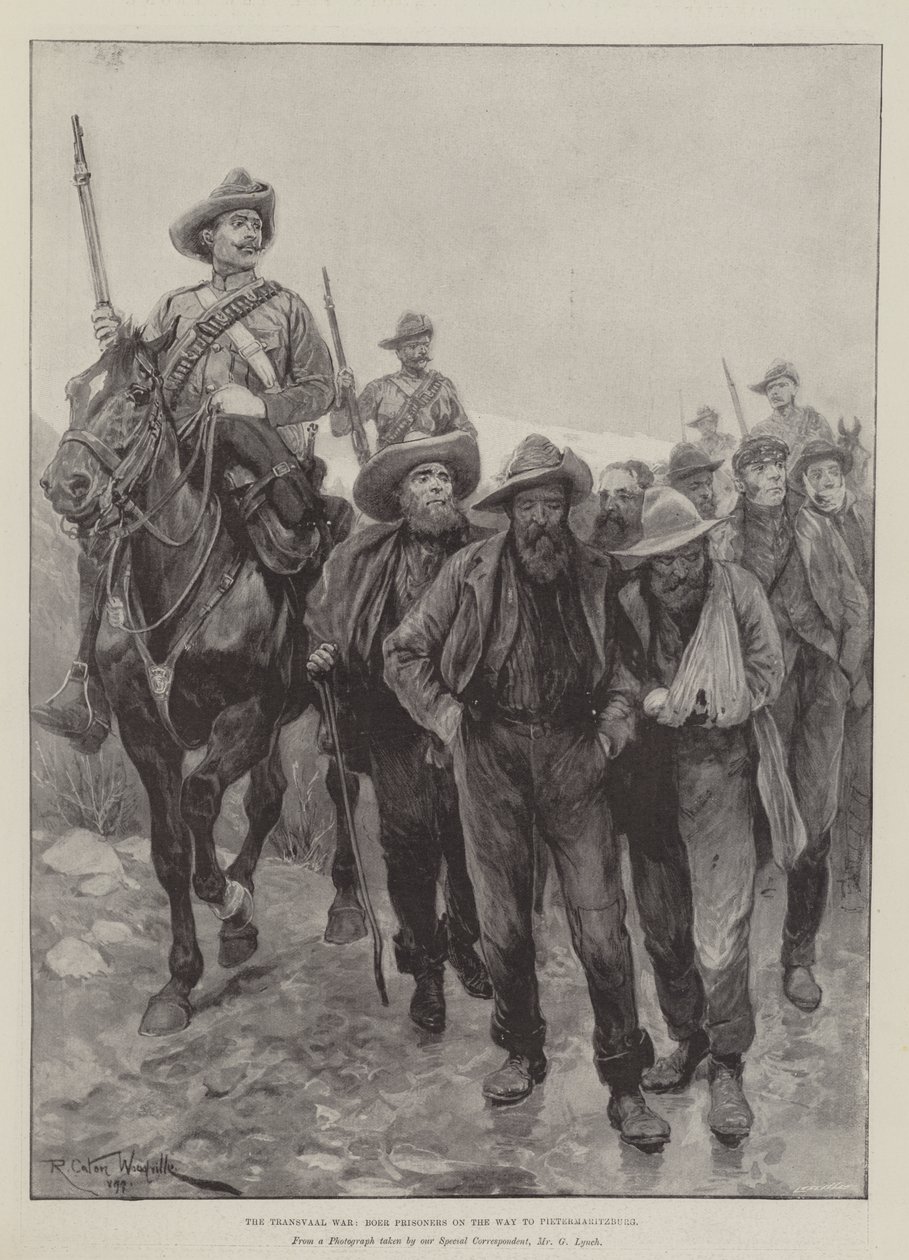 The Transvaal War, Boer Prisoners on the Way to Pietermaritzburg by Richard Caton Woodville junior