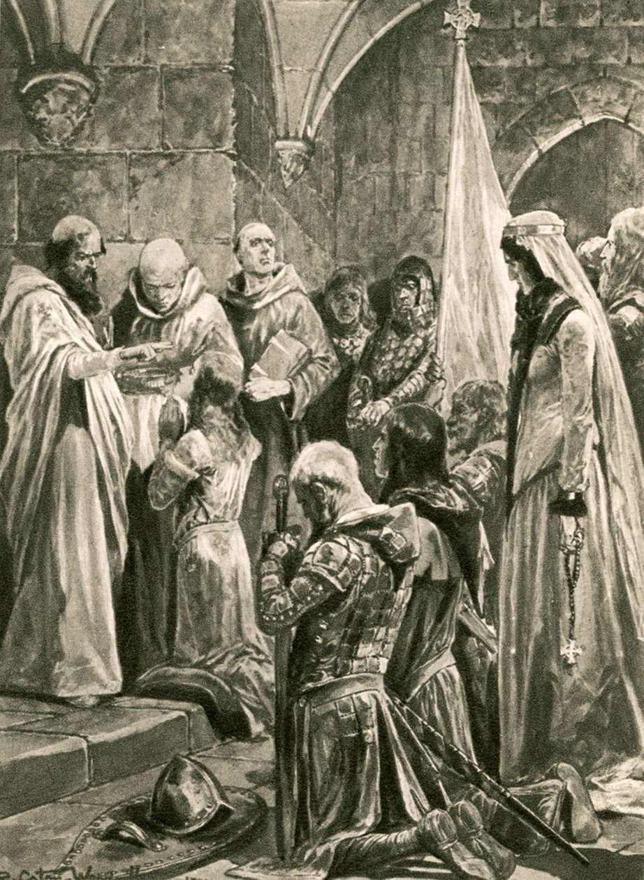 The anointing of Edward the Martyr at his coronation by Richard Caton Woodville junior