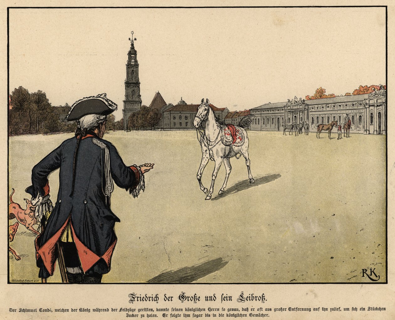 Frederick the Great of Prussia and His Favourite Horse by Richard Knoetel