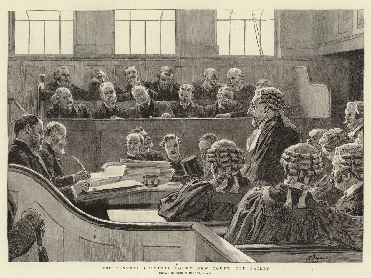 The Central Criminal Court, New Court, Old Bailey by Robert Barnes