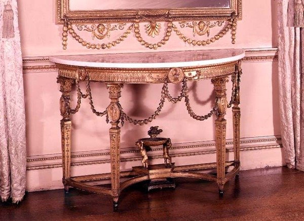 Side-table with scagliola top, designed by Adam, c.1755 by Robert Adamson